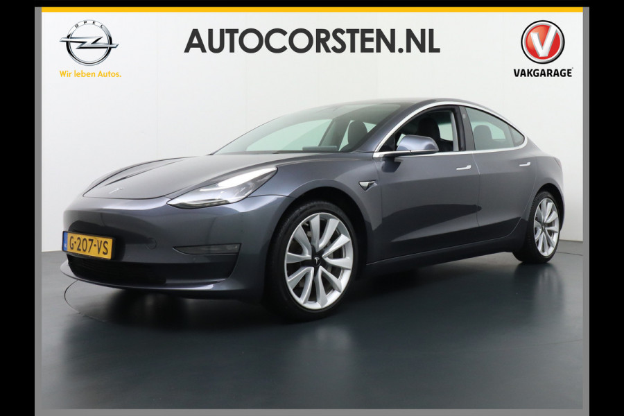 Tesla Model 3 Long Range 75kWh 463PK 19"lm Premium Audio 4wd  AutoPilot Panoramadak Camera's Leder Adaptive-CruiseControl-Stop&Go Pdc Ecc Dual Stoel en achterbank verwarming Keyless Electr.Stoelen+Memory+Easy-Entry WiFi Origineel Nederlandse auto Grootste accu, Tot 16,5kwh thuis laden.