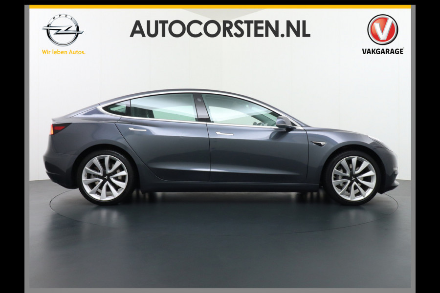 Tesla Model 3 Long Range 75kWh 463PK 19"lm Premium Audio 4wd  AutoPilot Panoramadak Camera's Leder Adaptive-CruiseControl-Stop&Go Pdc Ecc Dual Stoel en achterbank verwarming Keyless Electr.Stoelen+Memory+Easy-Entry WiFi Origineel Nederlandse auto Grootste accu, Tot 16,5kwh thuis laden.