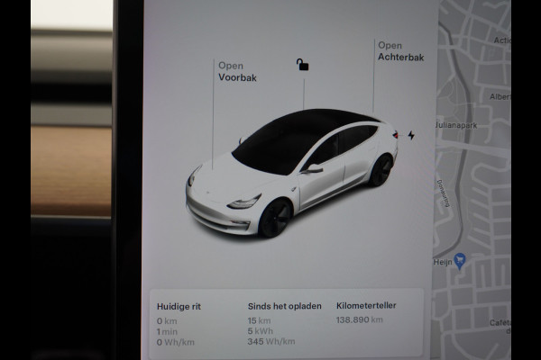 Tesla Model 3 Long Range 75kWh 463PK FSD-Full Self Driving Computer-3 Premium Audio 4wd  18" Lmv AutoPilot Panoramadak Camera's Leder Adaptive Stoel en achterbank verwarming Keyless Electr.Stoelen+Memory+Easy-Entry WiFi Origineel Nederlandse auto Grootste accu, Tot 16,5kwh thuis laden.