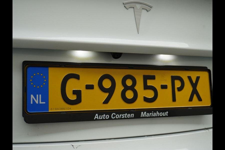 Tesla Model 3 Long Range 75kWh 463PK FSD-Full Self Driving Computer-3 Premium Audio 4wd  18" Lmv AutoPilot Panoramadak Camera's Leder Adaptive Stoel en achterbank verwarming Keyless Electr.Stoelen+Memory+Easy-Entry WiFi Origineel Nederlandse auto Grootste accu, Tot 16,5kwh thuis laden.