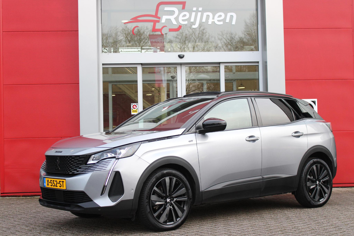 Peugeot 3008 1.2 Hybrid 136PK AUTOMAAT GT PACK BUSINESS | PANORAMISCH SCHUIF/KANTELDAK | FOCAL AUDIO SYSTEM | ELEKTRISCH VERSTELBARE VOORSTOEL MET GEHEUGENFUNCTIE | FULL LED KOPLAMPEN | DODEHOEK DETECTIE | STOEL VERWARMING | MASSAGE STOELEN | ELEKTRISCH BEDIENBARE ACHTERKLEP | ADAPTIVE CRUISE CONTROL | 360° CAMERA | BLACK PACK | KEYLESS ENTRY | NAVIGATIE | KEYLESS ENTRY/START | APPLE CARPLAY/ANDROID AUTO |