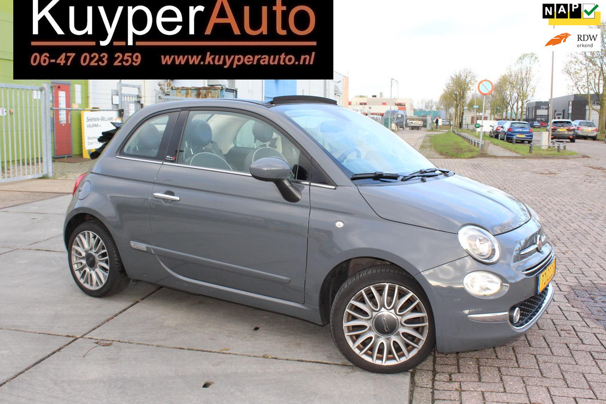 Fiat 500C 0.9 TwinAir Turbo Lounge cabrio 1 e eig navi clima cruise sensoren nap