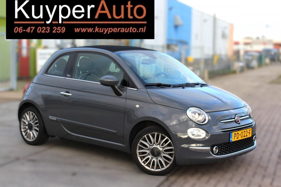 Fiat 500C 0.9 TwinAir Turbo Lounge cabrio 1 e eig navi clima cruise sensoren nap