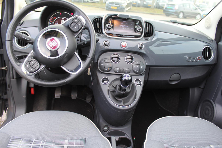 Fiat 500C 0.9 TwinAir Turbo Lounge cabrio 1 e eig navi clima cruise sensoren nap