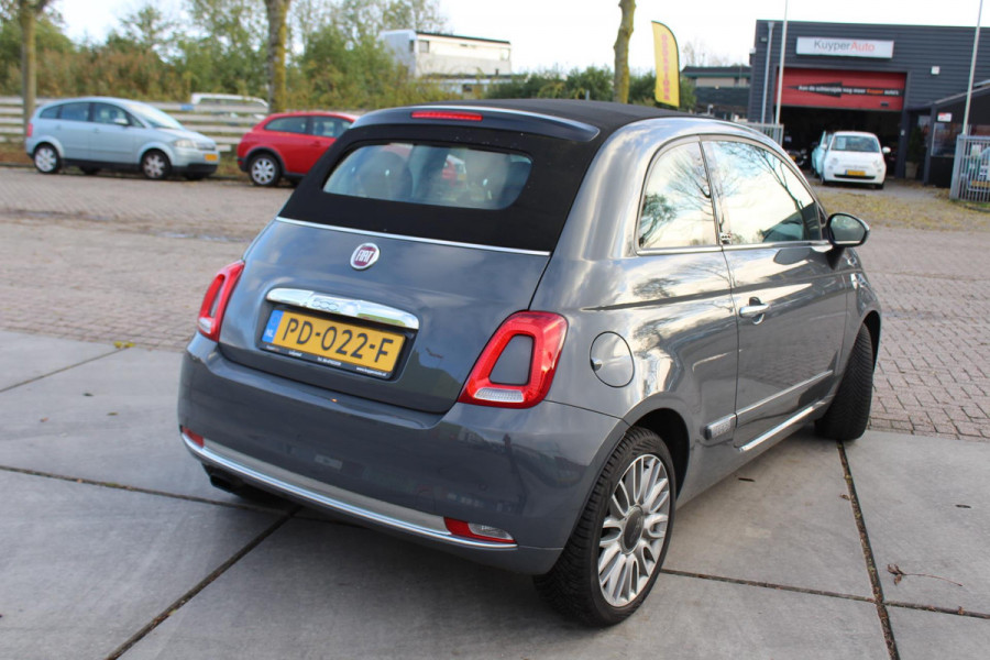Fiat 500C 0.9 TwinAir Turbo Lounge cabrio 1 e eig navi clima cruise sensoren nap
