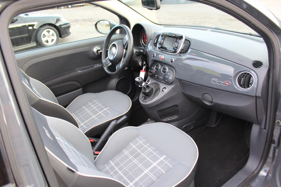 Fiat 500C 0.9 TwinAir Turbo Lounge cabrio 1 e eig navi clima cruise sensoren nap