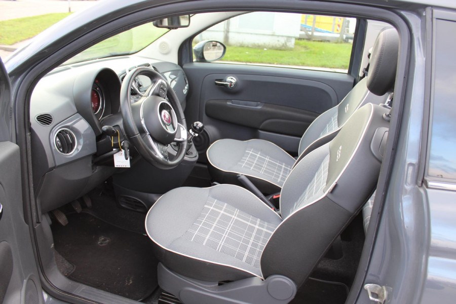 Fiat 500C 0.9 TwinAir Turbo Lounge cabrio 1 e eig navi clima cruise sensoren nap
