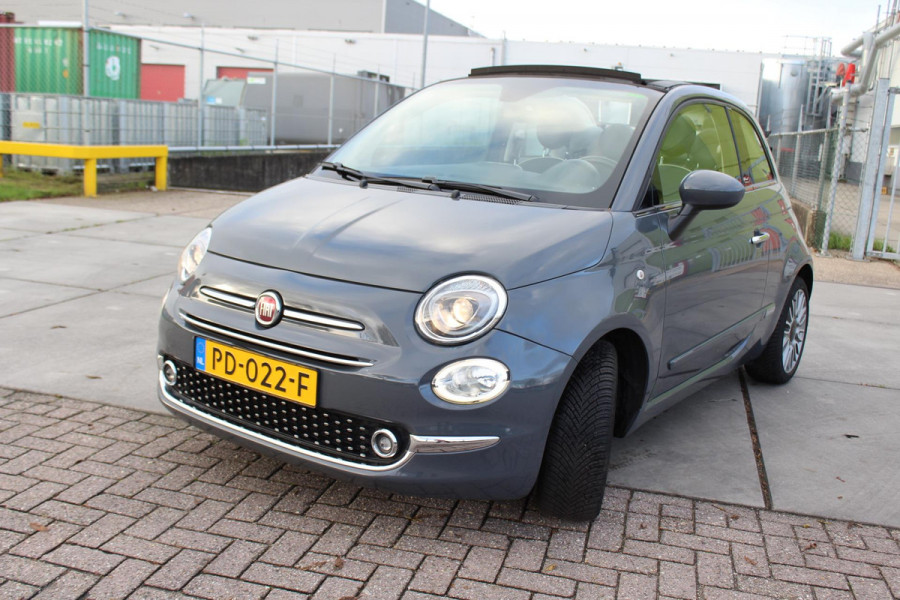 Fiat 500C 0.9 TwinAir Turbo Lounge cabrio 1 e eig navi clima cruise sensoren nap