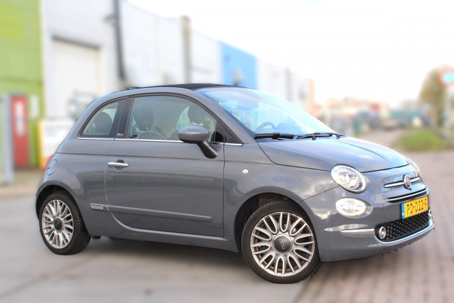 Fiat 500C 0.9 TwinAir Turbo Lounge cabrio 1 e eig navi clima cruise sensoren nap