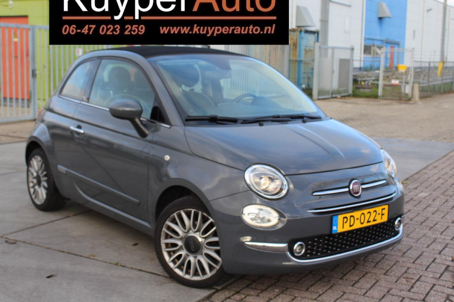 Fiat 500C 0.9 TwinAir Turbo Lounge cabrio 1 e eig navi clima cruise sensoren nap
