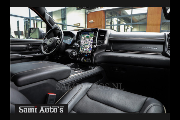 Dodge Ram 1500 LIMITED RAMBOX | LUCHTVERING | 5.7 V8 4X4 | MULTI TAILGATE | HUD | ADAPTIVE CRUISE | EERSTE EIGENAAR | LPG PRINS | 3500KG 360 CAMERA | LANE ASSIST | MEMORY SEATS | DUBBELE CABINE | CREWCAB