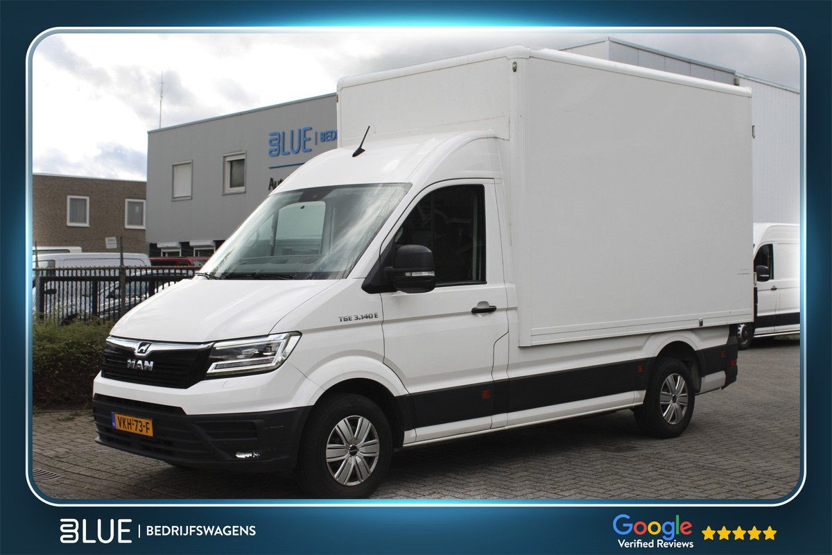 MAN E-TGE ETGE 3.140 ATHLET Automaat Bakwagen Meubelbak ✓ airco ✓ navigatie ✓ cruise control ✓ Led ✓ Koffer  ( Volkswagen e-Crafter )