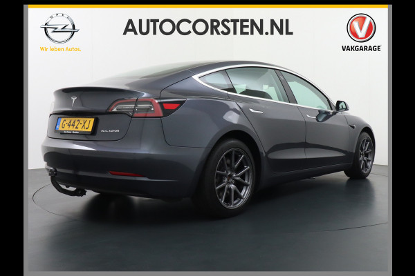 Tesla Model 3 Long Range 75kWh 463PK FSD-Full Self Driving Computer-3 Premium Audio 4wd  18" Lmv AutoPilot Panoramadak Camera's Leder Adaptive Stoel en achterbank verwarming Keyless Electr.Stoelen+Memory+Easy-Entry WiFi Origineel Nederlandse auto Grootste accu, Tot 16,5kwh thuis laden.