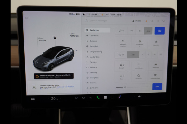 Tesla Model 3 Long Range 75kWh 463PK FSD-Full Self Driving Computer-3 Premium Audio 4wd  18" Lmv AutoPilot Panoramadak Camera's Leder Adaptive Stoel en achterbank verwarming Keyless Electr.Stoelen+Memory+Easy-Entry WiFi Origineel Nederlandse auto Grootste accu, Tot 16,5kwh thuis laden.