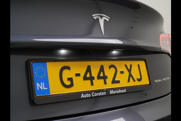 Tesla Model 3 Long Range 75kWh 463PK FSD-Full Self Driving Computer-3 Premium Audio 4wd  18" Lmv AutoPilot Panoramadak Camera's Leder Adaptive Stoel en achterbank verwarming Keyless Electr.Stoelen+Memory+Easy-Entry WiFi Origineel Nederlandse auto Grootste accu, Tot 16,5kwh thuis laden.