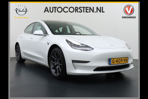 Tesla Model 3 Long Range 75kWh 463PK FSD-Full Self Driving Computer-3 Premium Audio 4wd  18" Lmv AutoPilot Panoramadak Camera's Leder Adaptive Stoel en achterbank verwarming Keyless Electr.Stoelen+Memory+Easy-Entry WiFi Origineel Nederlandse auto Grootste accu, Tot 16,5kwh thuis laden.