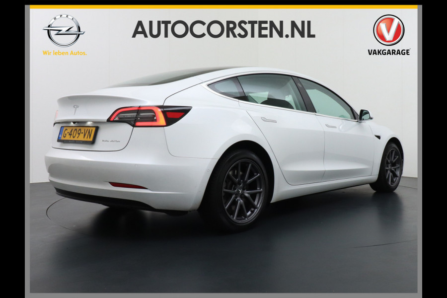 Tesla Model 3 Long Range 75kWh 463PK FSD-Full Self Driving Computer-3 Premium Audio 4wd  18" Lmv AutoPilot Panoramadak Camera's Leder Adaptive Stoel en achterbank verwarming Keyless Electr.Stoelen+Memory+Easy-Entry WiFi Origineel Nederlandse auto Grootste accu, Tot 16,5kwh thuis laden.