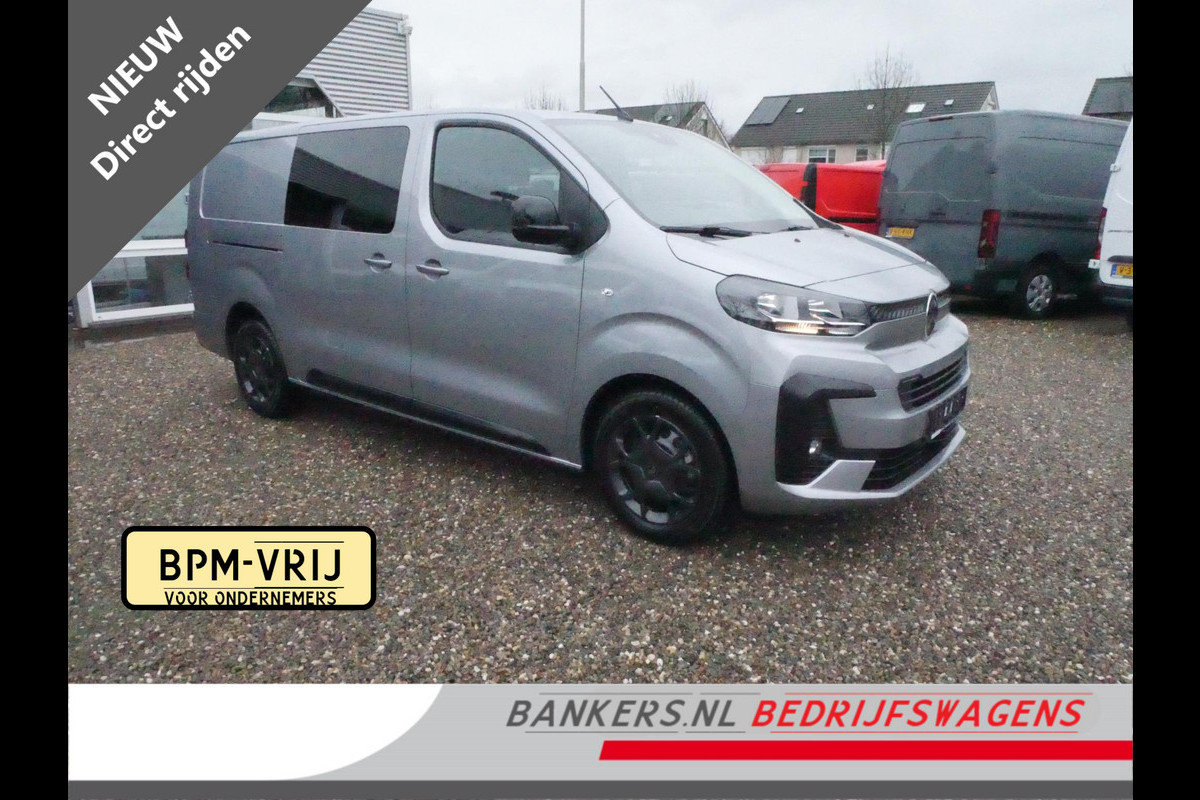 Citroën Jumpy 2.0HDI 180PK, L3, Automaat, Dubbel Cabine, Airco, 2 x Schuifdeur, Nieuw direct uit voorraad leverbaar 02 stuks