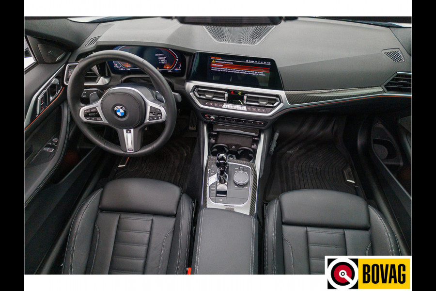 BMW 4 Serie Coupé 430i M-Sport | 50 Jahre edition | High Executive | Pano | Headup | Harman Kardon | Leder | NL auto Brooklyn Grey metallic, Stoel- en stuurverwarming, 19" velgen