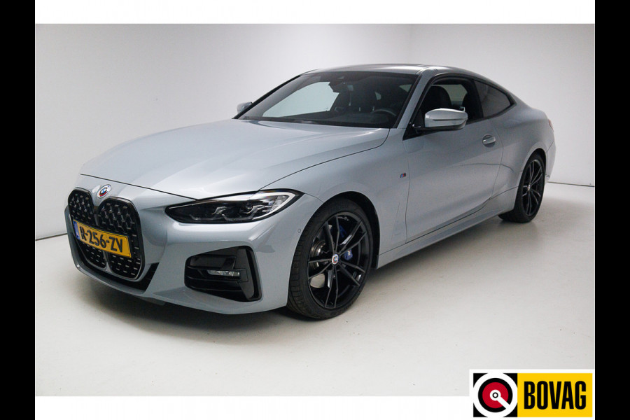 BMW 4 Serie Coupé 430i M-Sport | 50 Jahre edition | High Executive | Pano | Headup | Harman Kardon | Leder | NL auto Brooklyn Grey metallic, Stoel- en stuurverwarming, 19" velgen