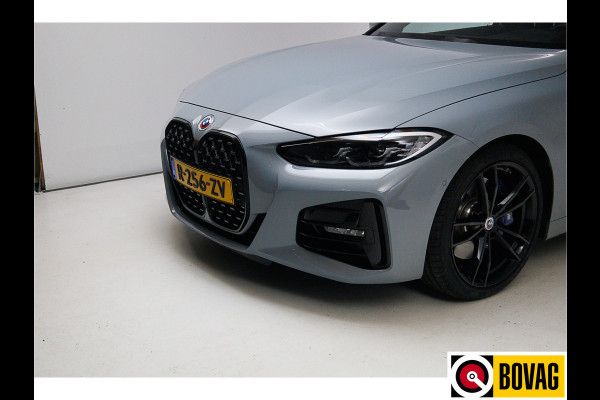 BMW 4 Serie Coupé 430i M-Sport | 50 Jahre edition | High Executive | Pano | Headup | Harman Kardon | Leder | NL auto Brooklyn Grey metallic, Stoel- en stuurverwarming, 19" velgen