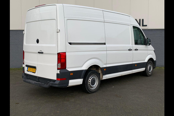 Volkswagen Crafter 2.0TDI L3H2 3p.Navigatie PDC-a+v Airco Cruise-Control Licht-Regensensor Dab+ Bluetooth Verwarmbare voorruit+ruitensproeiers Betonplex Lat-om-Lat Betimmering Schuifdeur 1e Eigenaar Euro 6