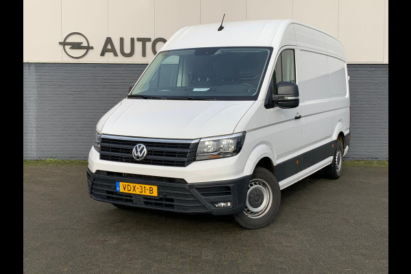 Volkswagen Crafter 2.0TDI L3H2 3p.Navigatie PDC-a+v Airco Cruise-Control Licht-Regensensor Dab+ Bluetooth Verwarmbare voorruit+ruitensproeiers Betonplex Lat-om-Lat Betimmering Schuifdeur 1e Eigenaar Euro 6