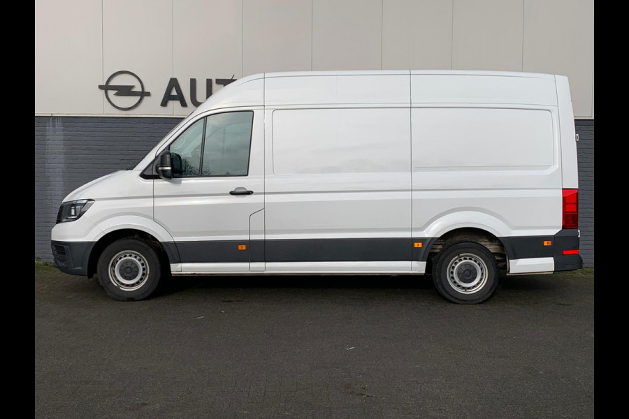 Volkswagen Crafter 2.0TDI L3H2 3p.Navigatie PDC-a+v Airco Cruise-Control Licht-Regensensor Dab+ Bluetooth Verwarmbare voorruit+ruitensproeiers Betonplex Lat-om-Lat Betimmering Schuifdeur 1e Eigenaar Euro 6