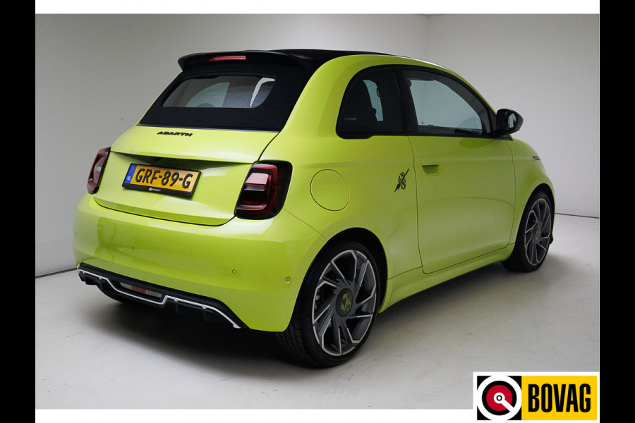 Abarth 500C Cabrio Scorpionissima 42 kWh 155 PK | JBL | Camera | Stoelverwarming PDC, 18" LMV, Navigatie. Sportstoelen