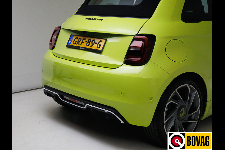 Abarth 500C Cabrio Scorpionissima 42 kWh 155 PK | JBL | Camera | Stoelverwarming PDC, 18" LMV, Navigatie. Sportstoelen