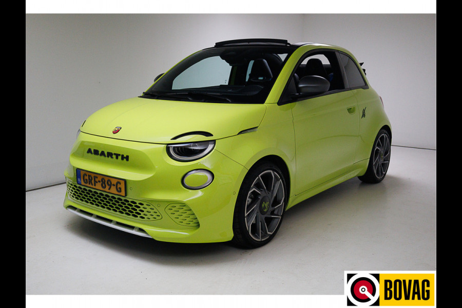 Abarth 500C Cabrio Scorpionissima 42 kWh 155 PK | JBL | Camera | Stoelverwarming PDC, 18" LMV, Navigatie. Sportstoelen