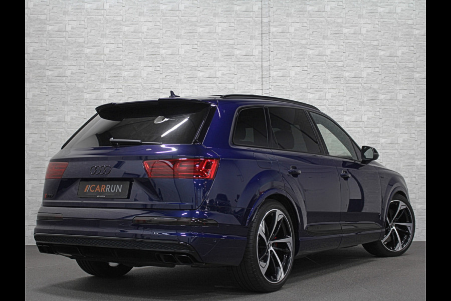 Audi Q7 SQ7 V8 4.0 TDI | 360 View | Carbon | ACC | Panorama | Soft-Close | Head-Up | Nachtzicht | Trekhaak | Luchtvering | BOSE | Keyless-Entry | Memory | 4-Zone Clima | Stoelverwarming V+A | Standkachel | ISO-Glas | Sfeerverlichting | Tour-Pakket | DAB | Draadloos Laden | Lane Assist |