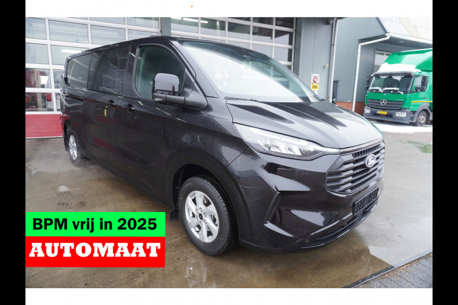 Ford Transit Custom 320L 2.0 TDCI 170PK L2H1 Limited DubbelCabine Automaat Nr. V094 | Elektrische Schuifdeur L+R | Airco | Adap.Cruise | Navi | 360 Camera