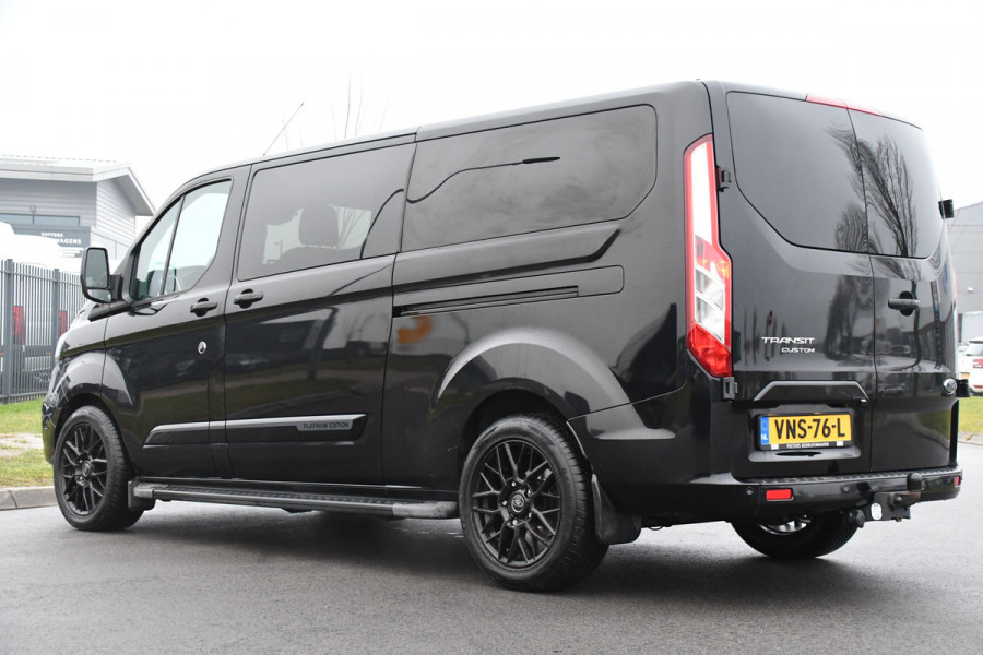 Ford Transit Custom 320 2.0 TDCI L2H1 Platinum Edition DC Black Edition Camera, Cruise, Carplay, 130PK, Automaat, Multimedia, LED, Leder, Stoelverwarming, UNIEK!