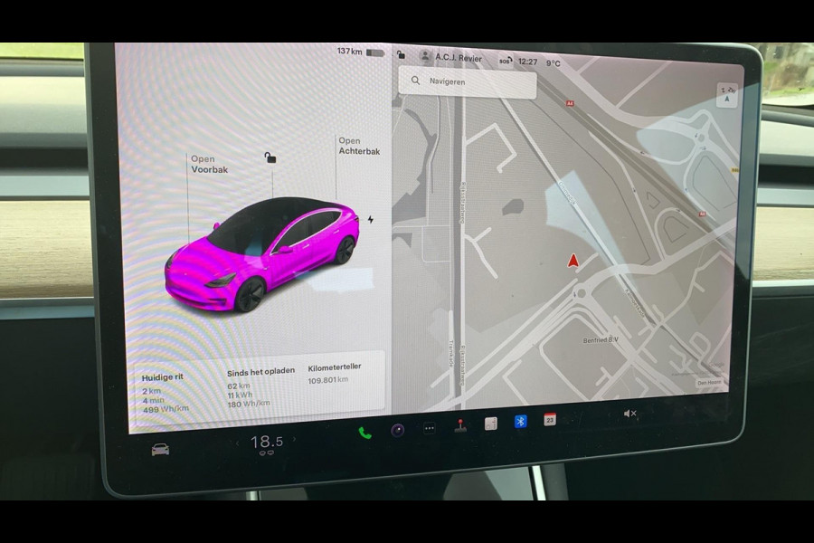 Tesla Model 3 Long Range AWD 75 kWh 350 PK! | Navigatie |