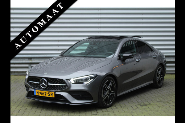 Mercedes-Benz CLA-Klasse 200 164pk Business Solution AMG Automaat NL-Auto NAP Panoramadak Burmester Clima Cruise Navi Camera Widescreen Sfeer LMV