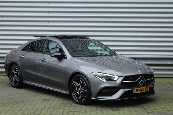 Mercedes-Benz CLA-Klasse 200 164pk Business Solution AMG Automaat NL-Auto NAP Panoramadak Burmester Clima Cruise Navi Camera Widescreen Sfeer LMV