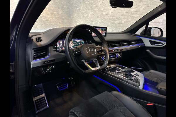 Audi Q7 SQ7 V8 4.0 TDI | 360 View | Carbon | ACC | Panorama | Soft-Close | Head-Up | Nachtzicht | Trekhaak | Luchtvering | BOSE | Keyless-Entry | Memory | 4-Zone Clima | Stoelverwarming V+A | Standkachel | ISO-Glas | Sfeerverlichting | Tour-Pakket | DAB | Draadloos Laden | Lane Assist |