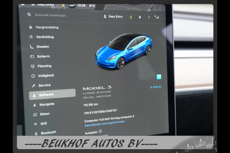 Tesla Model 3 Long Range AWD 75 kWh Autopilot 3 Leer Pano