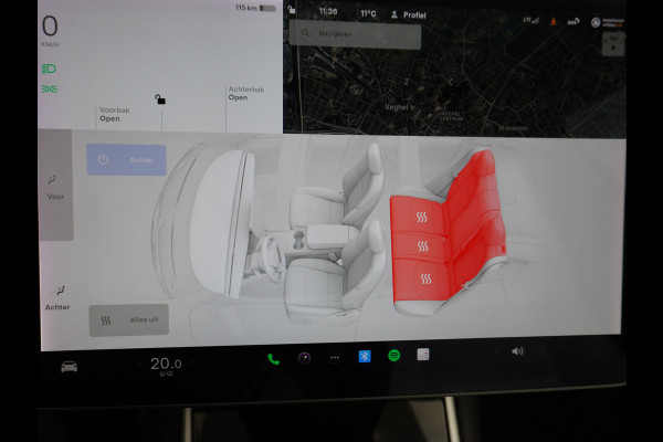 Tesla Model 3 Long Range 75kWh 463PK Trekhaak Ivory-Int. FSD Full Self Driving Computer-3 Premium Audio 4wd Leer AutoPilot Panoramadak Camera' Stoel en achterbank verwarming Keyless Electr.Stoelen+Memory+Easy-Entry WiFi Origineel Nederlandse auto Grootste accu, Tot 16,5kwh thuis laden. Afneembare Trekhaak 1.000kg trekvermogen