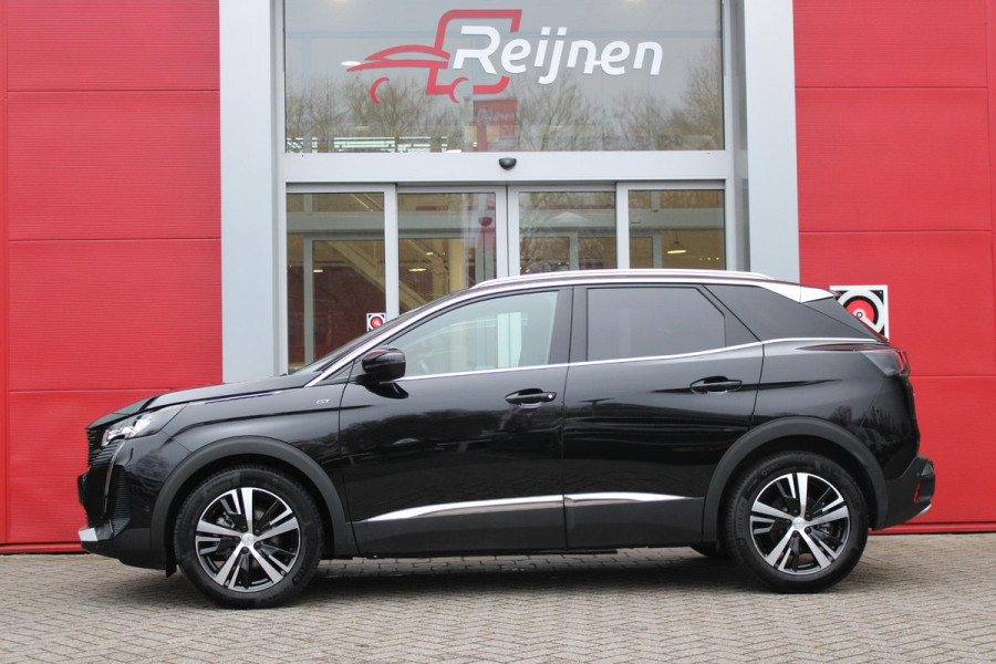 Peugeot 3008 1.2 Hybrid 136PK GT | 360° CAMERA | NAVIGATIE | ADAPTIVE CRUISE CONTROL | APPLE CARPLAY/ANDROID AUTO | CLIMATE CONTROL | 18" LICHTMETALEN VELGEN | DODEHOEK DETECTIE | KEYLESS ENTRY/START | FULL LED KOPLAMPEN | PARKEERSENSOREN VOOR EN ACHTER | DAB+ RADIO | LANE ASSIST |