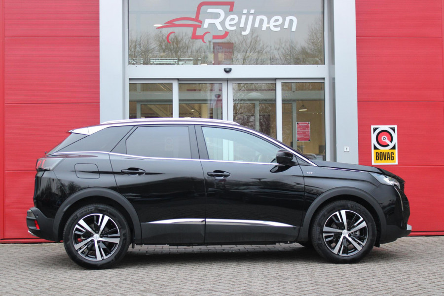 Peugeot 3008 1.2 Hybrid 136PK GT | 360° CAMERA | NAVIGATIE | ADAPTIVE CRUISE CONTROL | APPLE CARPLAY/ANDROID AUTO | CLIMATE CONTROL | 18" LICHTMETALEN VELGEN | DODEHOEK DETECTIE | KEYLESS ENTRY/START | FULL LED KOPLAMPEN | PARKEERSENSOREN VOOR EN ACHTER | DAB+ RADIO | LANE ASSIST |