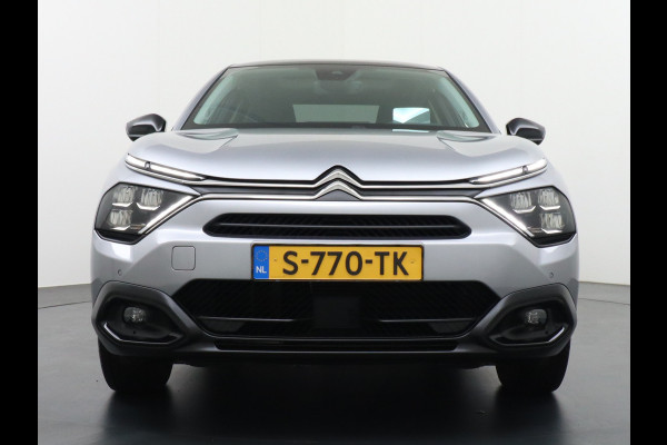 Citroën Ë-C4 X 50kWh Leder Panodak Warmtepomp Camera Stuurverwarming Voorruitverwarming Apple Carplay Android Auto Full-Led Keyless Navi Pdc Visio Park 1 Pack HiFi-audio Lmv 18" Dab Geluidsisolerend glas Shine Fase 3 laden, 1e Eigenaar, Zeer compleet!