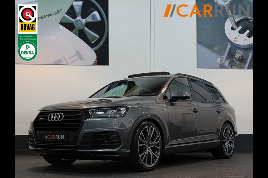 Audi Q7 3.0 TDI 272PK Quattro S-Line | Panorama | ACC | Luchtvering | BOSE | Keyless-Entry | Head-Up | Nachtzicht | 22'' | Dealer Onderhouden | Sfeerverlichting | 4-Zone Clima | Virtual-Cockpit | Standkachel | Autom. Parkeren | Dodehoek | Lane Assist | A-Camera | DAB | Draadloos Laden |