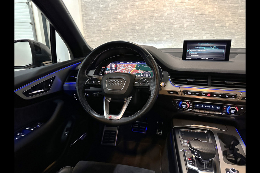 Audi Q7 3.0 TDI 272PK Quattro S-Line | Panorama | ACC | Luchtvering | BOSE | Keyless-Entry | Head-Up | Nachtzicht | 22'' | Dealer Onderhouden | Sfeerverlichting | 4-Zone Clima | Virtual-Cockpit | Standkachel | Autom. Parkeren | Dodehoek | Lane Assist | A-Camera | DAB | Draadloos Laden |