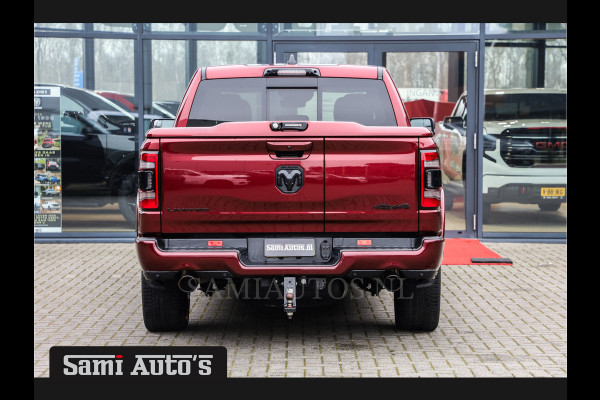 Dodge Ram 1500 5.7 V8 LIMITED | LUCHTVERING | DIGI CLUSTER | HUD | DIGI BINNENSPIEGEL | MULTI TAILGATE | NIGHT SPORT | LPG | NIGHT SPORT | KOELING/ VERWARMING | DELMONICO RED | Zeer mooie RAM limited met alle opties die er te verkrijgen zijn op de limited | Dubbele cabine | 5 Persoons | DC | Z.G.A.N |