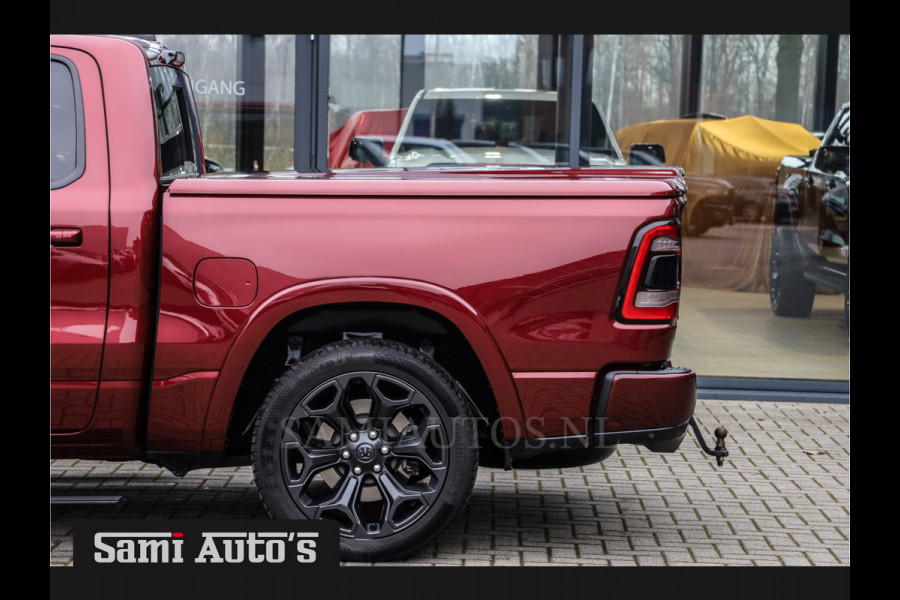 Dodge Ram 1500 5.7 V8 LIMITED | LUCHTVERING | DIGI CLUSTER | HUD | DIGI BINNENSPIEGEL | MULTI TAILGATE | NIGHT SPORT | LPG | NIGHT SPORT | KOELING/ VERWARMING | DELMONICO RED | Zeer mooie RAM limited met alle opties die er te verkrijgen zijn op de limited | Dubbele cabine | 5 Persoons | DC | Z.G.A.N |