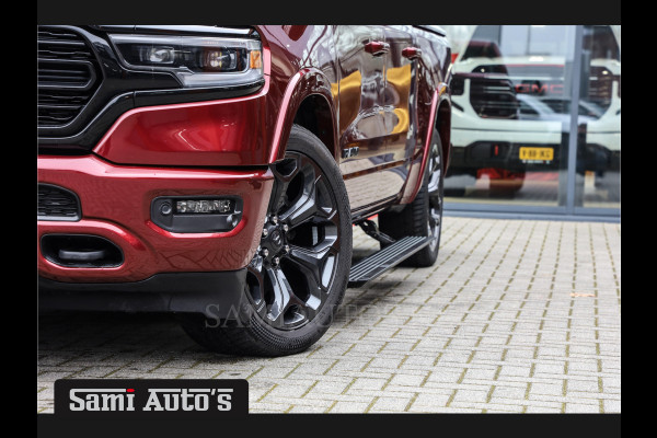 Dodge Ram 1500 5.7 V8 LIMITED | LUCHTVERING | DIGI CLUSTER | HUD | DIGI BINNENSPIEGEL | MULTI TAILGATE | NIGHT SPORT | LPG | NIGHT SPORT | KOELING/ VERWARMING | DELMONICO RED | Zeer mooie RAM limited met alle opties die er te verkrijgen zijn op de limited | Dubbele cabine | 5 Persoons | DC | Z.G.A.N |