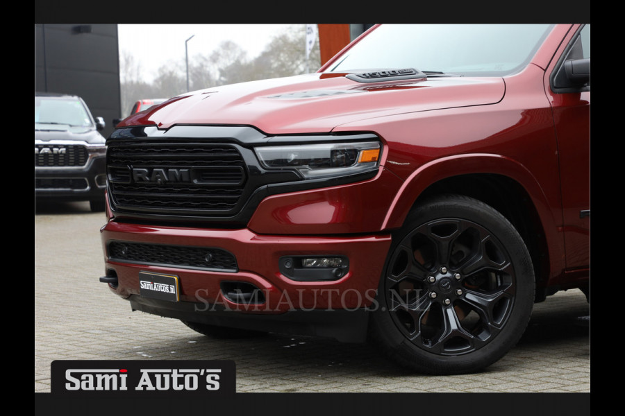 Dodge Ram 1500 5.7 V8 LIMITED | LUCHTVERING | DIGI CLUSTER | HUD | DIGI BINNENSPIEGEL | MULTI TAILGATE | NIGHT SPORT | LPG | NIGHT SPORT | KOELING/ VERWARMING | DELMONICO RED | Zeer mooie RAM limited met alle opties die er te verkrijgen zijn op de limited | Dubbele cabine | 5 Persoons | DC | Z.G.A.N |