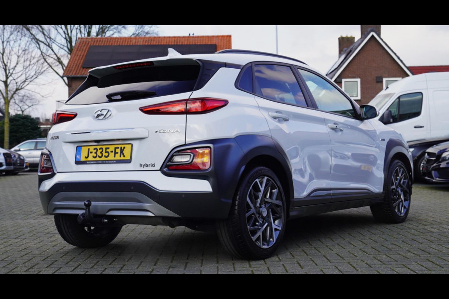 Hyundai Kona 1.6 GDI HEV Premium | Schuif/kanteldak | Stoelverwarming voor + achter | Stoelverkoeling | HuD | Leder | Trekhaak |